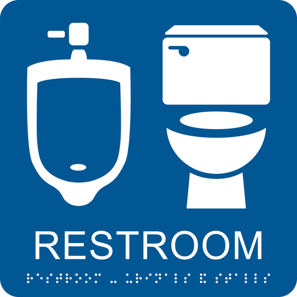 Gender Neutral Restroom Stalls & Urinals – Western Safety Sign