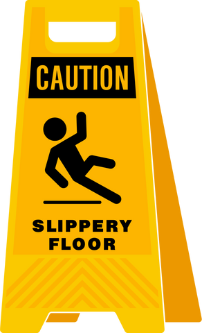 Caution Slippery Floor 12x24