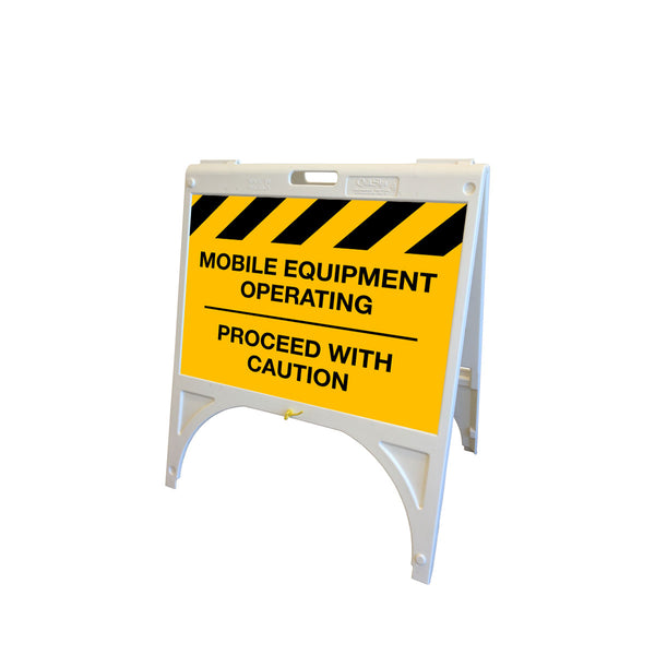 Caution Mobile Equipment Operating 24x18 Western Safety Sign