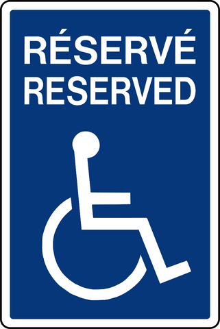 Handicap Reserved Bilingual