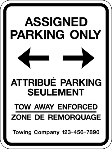 Assigned Parking Only Bilingual