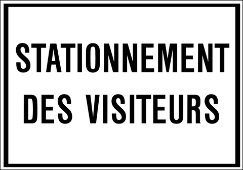Visitor Parking French Text