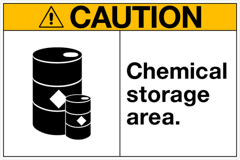 Caution - Chemical Storage Area