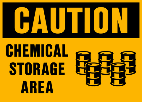Caution - Chemical Storage Area