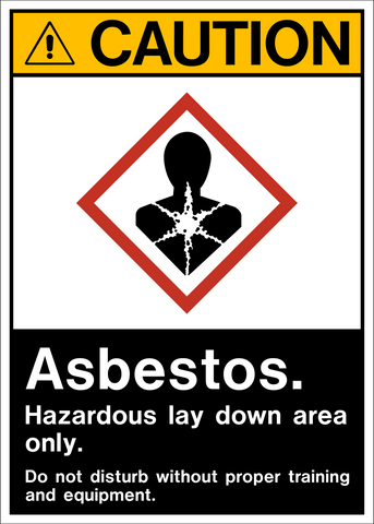 Caution - Asbestos Hazardous