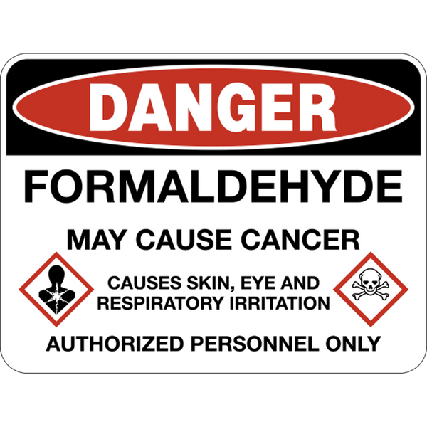 Danger Formaldehyde Western Safety Sign