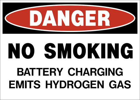 Danger - No Smoking Battery Charging