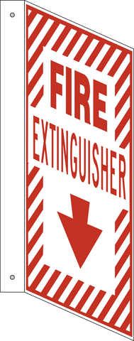 Fire Extinguisher - Hash mark Border L-Shape