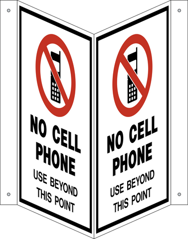 No Cell Phone - V-Shape