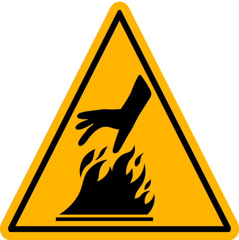 Caution - Hot Flame Surface