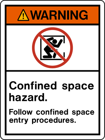 Warning - Confined Space Hazard