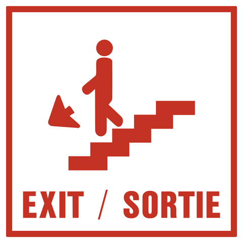 Exit Stairway Bilingual