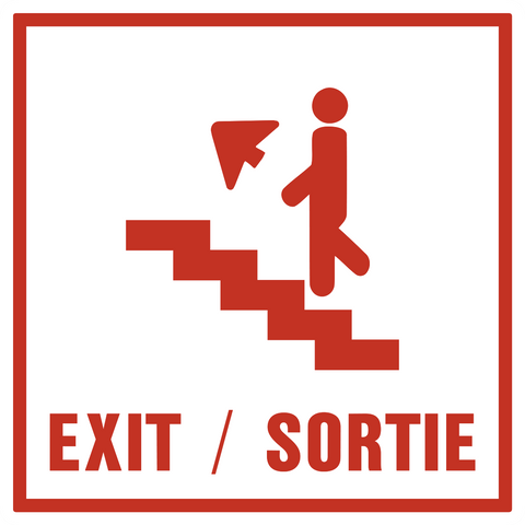 Exit Stairway Bilingual