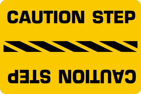 Floor Decal - Caution Step