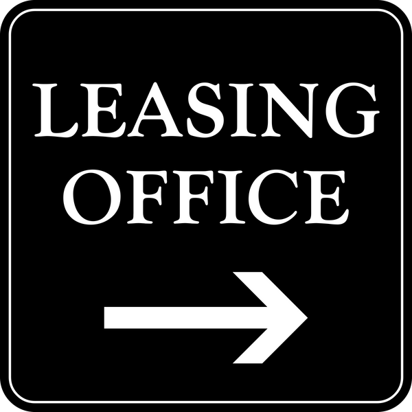 Leasing Office Western Safety Sign