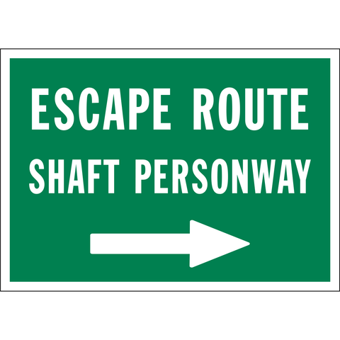 Escape Route Shaft Personway Arrow Right