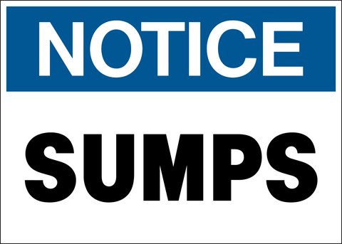 Notice - Sumps