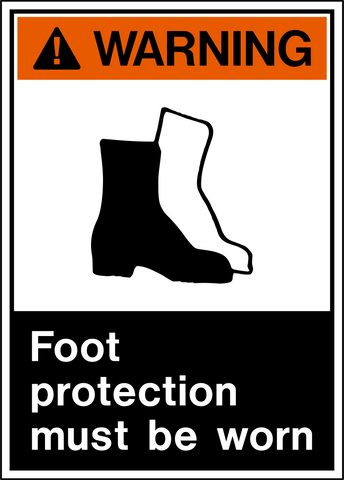 Warning - Foot Protection