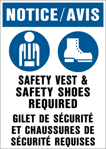 Notice - Vest & Foot Protection Bilingual