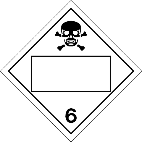 Class 6 - Poisonous or Toxic Substances - Blank UN Number