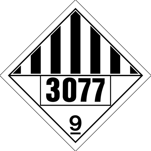 Class 9 - Danger - Dangerous Goods - Environmentally Hazardous Substance UN#3077
