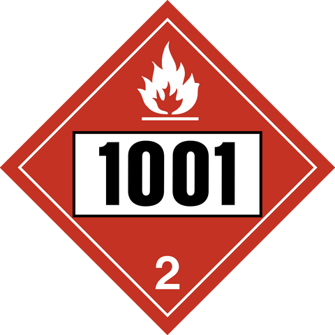 Class 2 - Flammable Gas - Acetylene UN#1001
