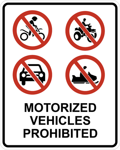 Motorized Vehicles Prohibited