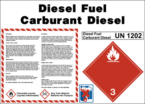 Product Identifier Label - Diesel Fuel Bilingual