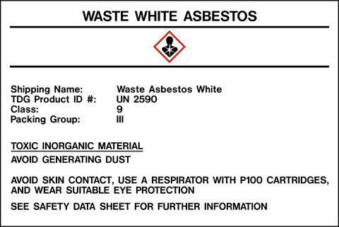 Product Identifier Label - Asbestos