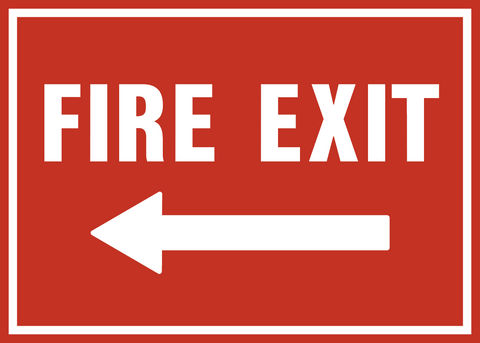Sign Post Fire Exit Fire Exit Directional Signs | Western Safety Sign