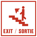 Exit Stairs Bilingual Directional Signs