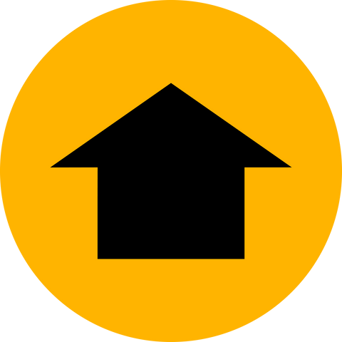Directional Arrow Black Floor Decal Sign is a round self-adhesive vinyl floor decal with a black arrow on a yellow background.