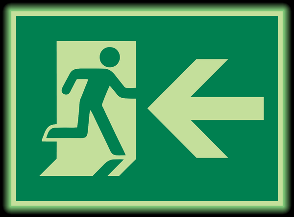 Emergency EXIT Glow-in-the-Dark Sign | Western Safety Sign