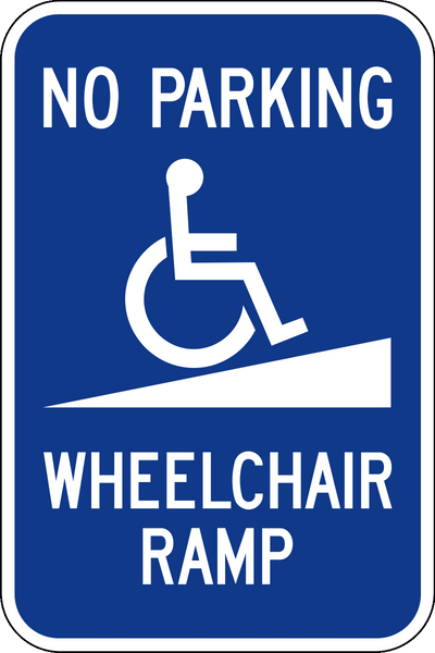 Portable Ramp Available. Sign Accessible Reserved Ramp Parking Sign | Western Safety Sign