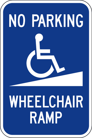Sign Blocking Ramp Accessible Reserved Ramp Parking Sign | Western Safety Sign