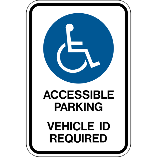 Accessible Vehicle ID Required Parking Sign | Western Safety Sign