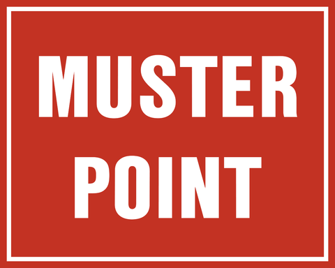 Muster Point Rectangle Sign | Western Safety Sign