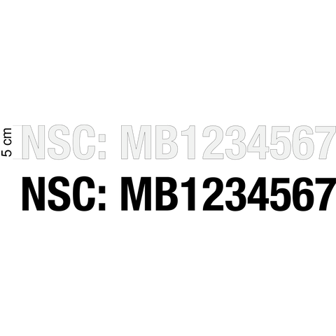 Nsc Sticker NSC National Safety Code Number Vehicle Decal | Western Safety Sign