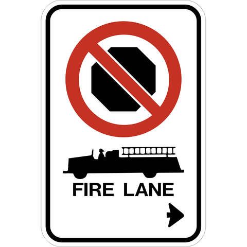 No Stopping Fire Lane Signs | Western Safety Sign