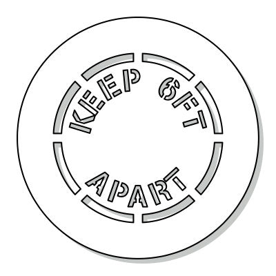 Keep 6ft Apart Stencil Sign