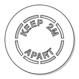 Keep 2m Apart Stencil Sign