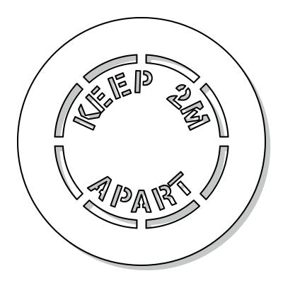 Keep 2m Apart Stencil Sign