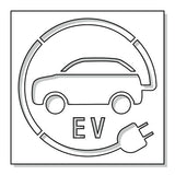 Electric Vehicle Parking Stencil Sign