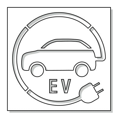 Electric Vehicle Parking Stencil Sign