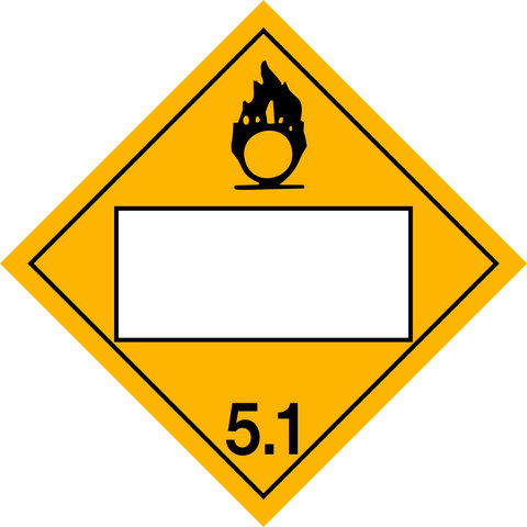 Un Class Number Class 5.1 Oxidizing Substances Custom UN Number TDG Placard Sign ...