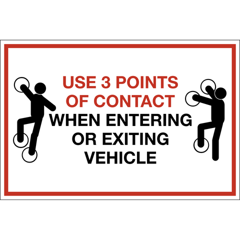 3 Point Contact – Western Safety Sign