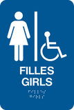 Washroom Girls Accessible Bilingual