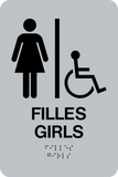 Washroom Girls Accessible Bilingual