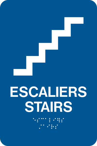 Stairs Bilingual Braille Sign | Western Safety Sign