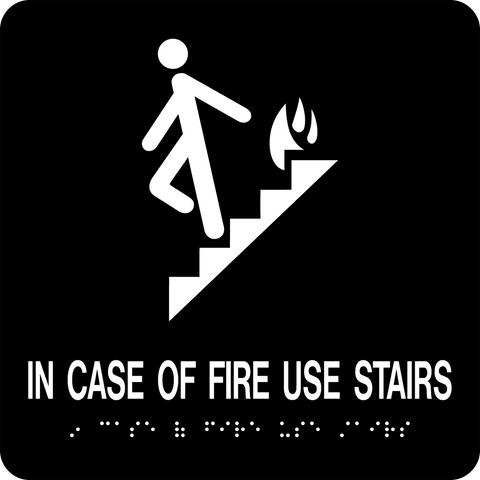 In Case of Fire Use Stairs – Western Safety Sign